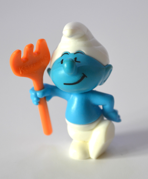 Skládací figurka 1996 Schlümpfe (Šmoulové) - 03 Schlümpf mit Geige