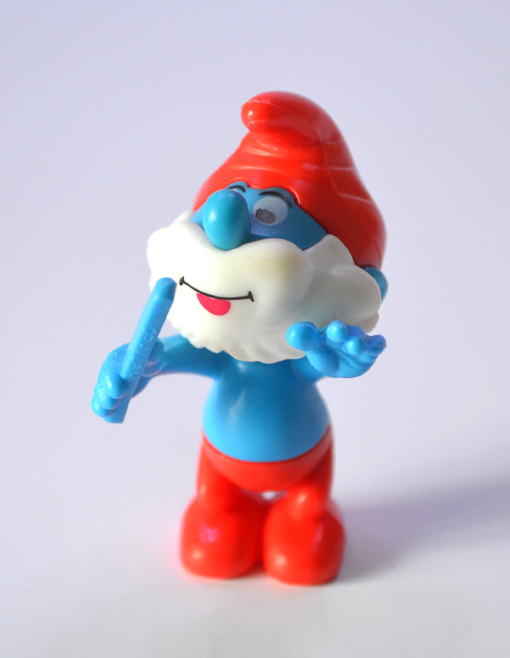 Skládací figurka 1996 Schlümpfe (Šmoulové) - 05 Papaschlümpf mit Taktstock