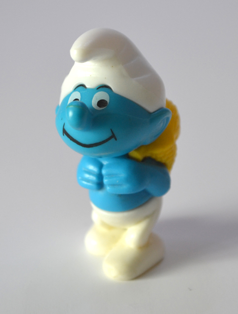 Skládací figurka 1996 Schlümpfe (Šmoulové) - 05 Schlümpf mit Korb