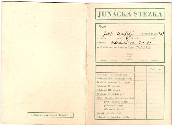 Junák, Skaut, Tramp - Junák - Průkaz - Junácká stezka