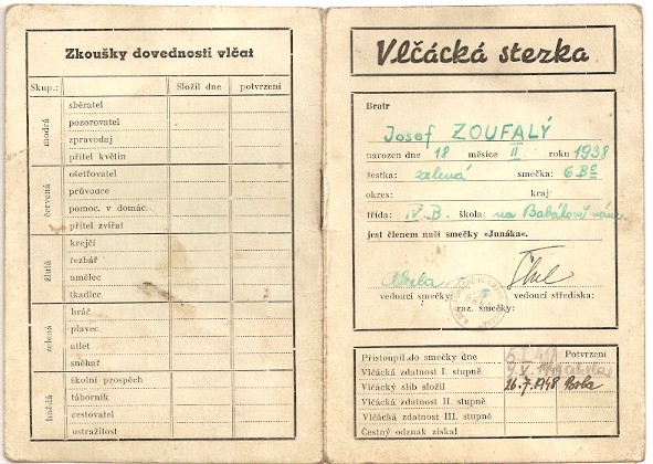 Junák, Skaut, Tramp - Junák - Průkaz - Vlčácká stezka