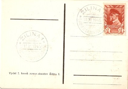 Junák, Skaut, Tramp - Pohlednice - I. Junácký sněm v Žilině 1945 - Obrázek 2