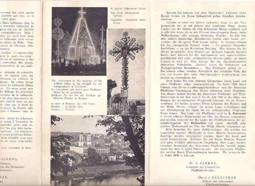 Junák, Skaut, Tramp - Skaut - Litva - Brožura 1938 - Obrázek 3