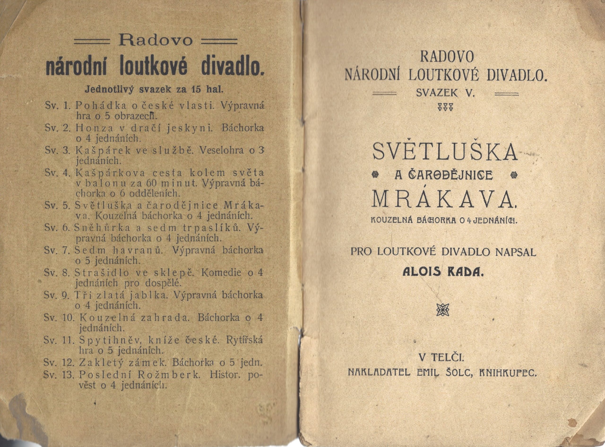 Radovo národní loutkové divadlo - Světluška a čarodějnice Mrákava - Obrázek 2