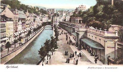 Pohlednice - Okres Karlovy Vary - Karlovy Vary - Mühlbrunnquai Kreuzstrasse
