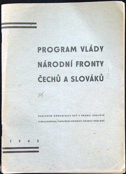 Program vlády Národní fronty Čechů a Slováků