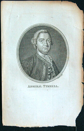 Černobílý mědiryt - Admiral Tyrrell