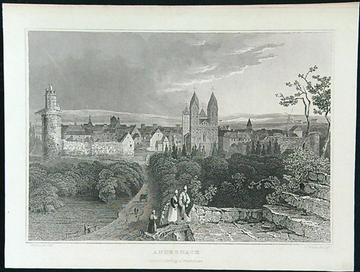 Černobílý mědiryt - Andernach