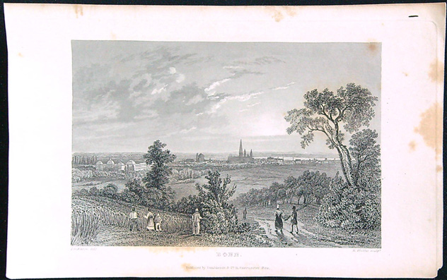 Černobílý mědiryt - Bonn .