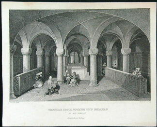 Černobílý mědiryt - Capelle Des H. Cosmus Und Damian