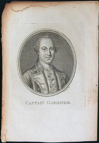 Černobílý mědiryt - Captain Gardiner
