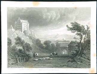 Černobílý mědiryt - Castle of Argenfels