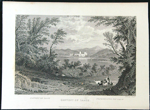 Černobílý mědiryt - Convent of Laach. (I)