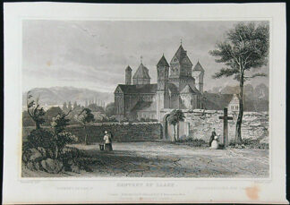 Černobílý mědiryt - Convent of Laach. (II)