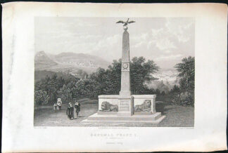 Černobílý mědiryt - Denkmal Franz I.