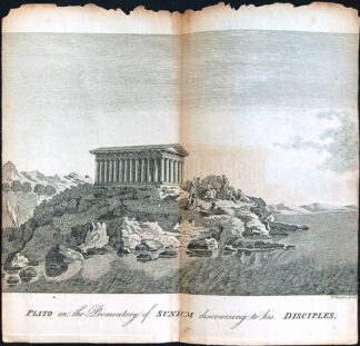Černobílý mědiryt - Plato on the Promontory of Sunium .....