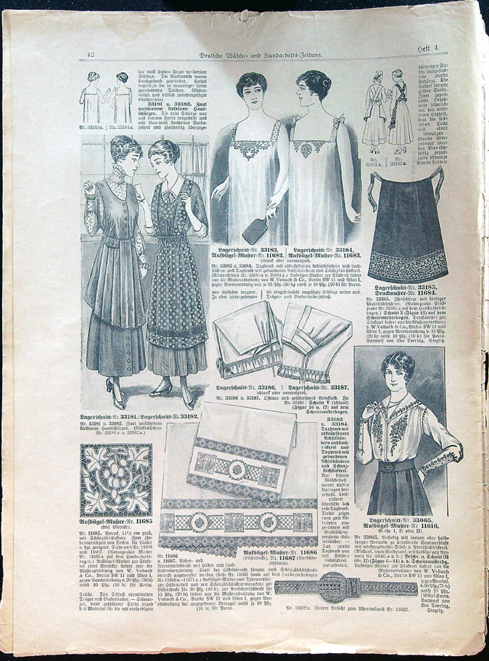 Deutsche Wäsche = und Handarbeits = Zeitung - heft 4. Jahrgang 1917. - Obrázek 3