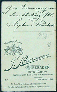 Fotografická vizitka - Wiesbaden - J. Scharmann - Portrét ženy - Obrázek 2