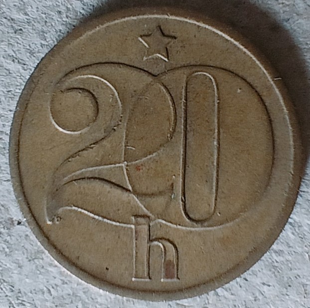 Mince - Československá socialistická republika - 20 Haléřů - 1974 (IV.)