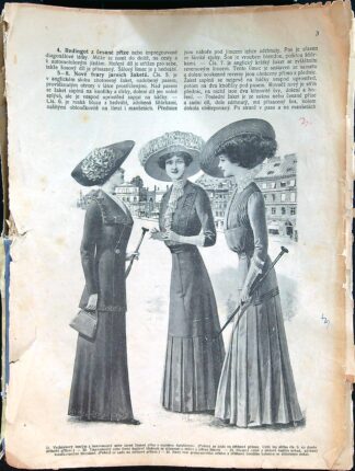 Nové Pařížské Mody - 1910 (svázáno 12 sešitů od  č.13 do č. 24)