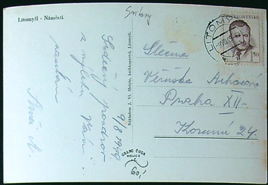 Pohlednice - Okres Svitavy - Litomyšl - Náměstí - Dům U Rytířů - Obrázek 2