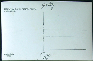 Pohlednice - Okres Svitavy - Litomyšl - Státní reformní reálné gymnasium - Obrázek 2