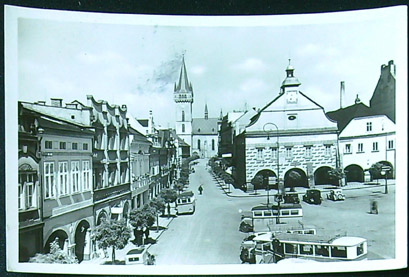 Pohlednice - Okres Trutnov - Dvůr Králové nad Labem - Náměstí - pohled shora