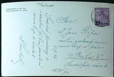 Pohlednice - Okres Trutnov - Dvůr Králové nad Labem - Náměstí - pohled shora - Obrázek 2