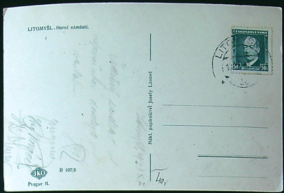 Pohlednice - Okres Svitavy - Litomyšl - Horní náměstí - CP (II.) - Obrázek 2