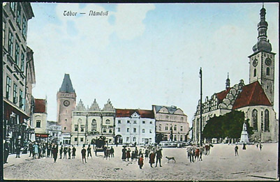 Pohlednice - Okres Tábor - Tábor - Náměstí - CP - Lidé