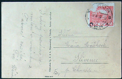 Pohlednice - Okres Tábor - Tábor - Náměstí - Socha Jana Žižky, Občanská záložna - Obrázek 2