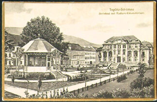 Pohlednice – Okres Teplice – Teplice - Šanov - Lázeňská zahrada - Černobílá