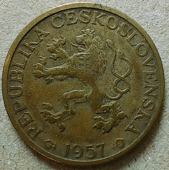 Mince - Československá republika 1948-1960 - 1 Koruna - 1957 (VIII.) - Obrázek 2