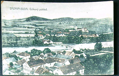 Pohlednice - Okres Benešov - Sázava - Buda - Barevná - Celkový pohled