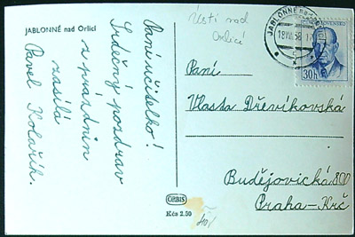 Pohlednice - Okres Ústí nad Orlicí - Jablonné nad Orlicí - Celkový pohled - Černobílá - Obrázek 2