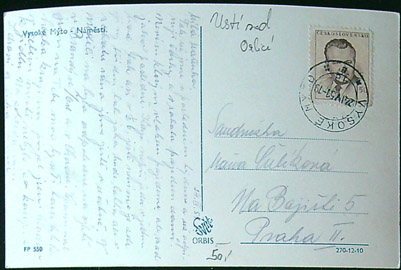 Pohlednice - Okres Ústí nad Orlicí - Vysoké Mýto - Náměstí - Černobílá - Obrázek 2