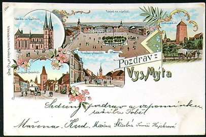 Pohlednice - Okres Ústí nad Orlicí - Vysoké Mýto - Ozdobná - Okénková - Dopisnice