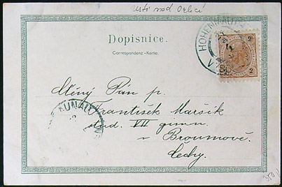 Pohlednice - Okres Ústí nad Orlicí - Vysoké Mýto - Ozdobná - Okénková - Dopisnice - Obrázek 2