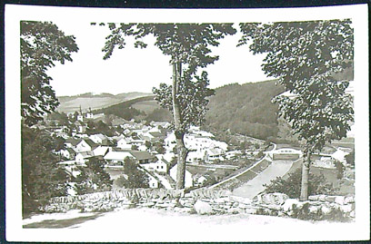 Pohlednice - Okres Žďár nad Sázavou - Jimramov - Meran Československé Vysočiny - CP - Stromy v popředí