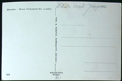 Pohlednice - Okres Žďár nad Sázavou - Jimramov - Meran Československé Vysočiny - CP - Stromy v popředí - Obrázek 2