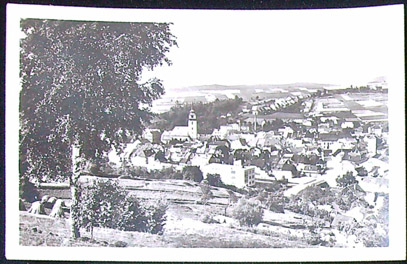 Pohlednice - Okres Žďár nad Sázavou - Velké Meziříčí - Celkový pohled - Černobílá