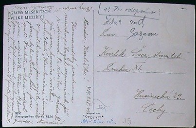 Pohlednice - Okres Žďár nad Sázavou - Velké Meziříčí - Celkový pohled - Černobílá - Obrázek 2