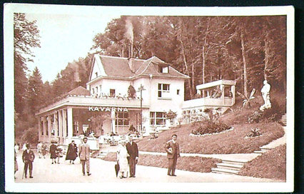 Pohlednice - Okres Zlín - Lázně Luhačovice - Kavárna - Lidé