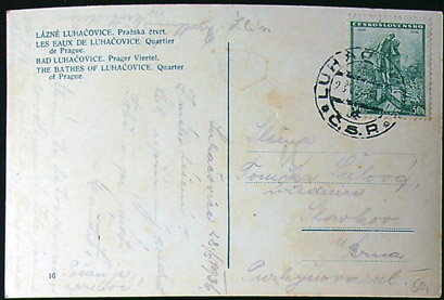 Pohlednice - Okres Zlín - Lázně Luhačovice - Pražská čtvrť - Černobílá - Celkový pohled - Obrázek 2