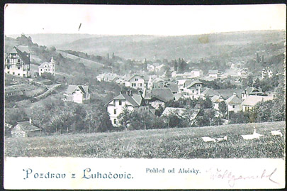 Pohlednice - Okres Zlín - Luhačovice - Pohled na město od Pramene Aloisky - Dopisnice