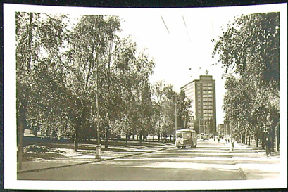 Pohlednice - Okres Zlín - Zlín - Trolejbus - Park - Černobílá