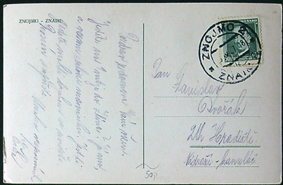 Pohlednice - Okres Znojmo - Znojmo - Celkový pohled od Dyje - Obrázek 2