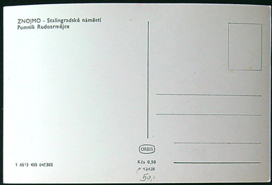 Pohlednice - Okres Znojmo - Znojmo - Stalingradské náměstí - Pomník Rudoarmějce - Obrázek 2