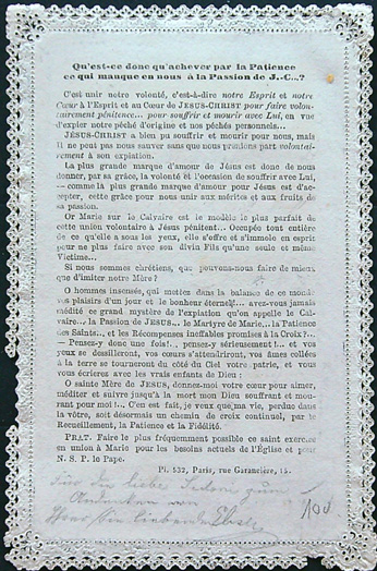 Svatý obrázek - Krajka - La Mére De Douleur - Obrázek 2