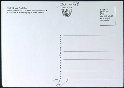 Pohlednice - Okres Bruntál - Vrbno pod Pradědem - Okénková (Velký formát) - Obrázek 2